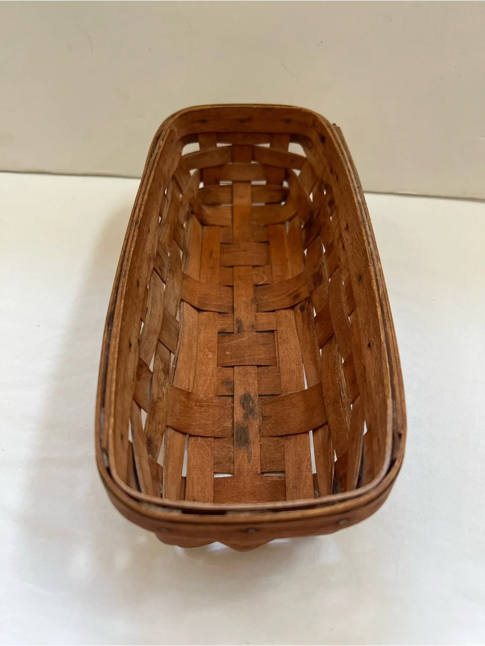Vintage Longaberger 1991 Cracker Bread Basket Signed ABOUT 11